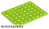 Lego Plate 6 X 8, Lime