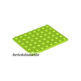 Lego Plate 6 X 8, Lime