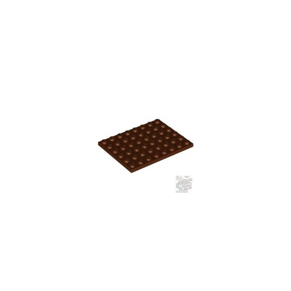Lego Plate 6X8, Reddish brown