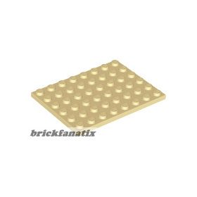 Lego Plate 6X8, Tan