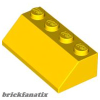 Lego Roof Tile 2X4/45°, Bright yellow