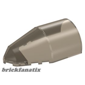 Lego Windscreen 7 x 4 x 2 Round, Transparent brown