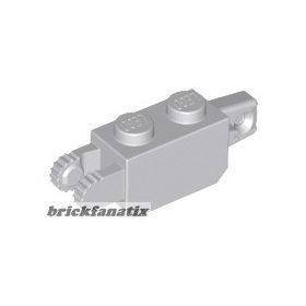   Lego Hinge Brick 1 x 2 Locking with 1 Finger Vertical End and 2 Fingers Vertical End, Light bluish gray