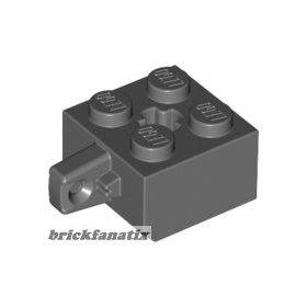   Lego Hinge Brick 2 x 2 Locking with 1 Finger Vertical and Axle Hole, Dark bluish gray