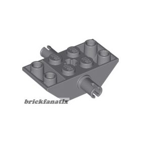 Lego Slope, Inverted 45 4 x 2 Double with Pins, Dark grey
