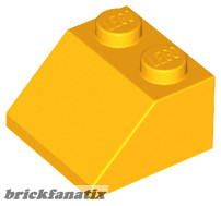 Lego ROOF TILE 2X2/45°, Flame yellowish orange