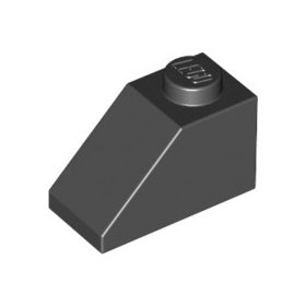 Lego ROOF TILE 1X2/45°, Black