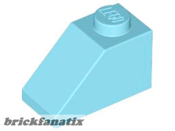 Lego ROOF TILE 1X2/45°, Medium azur