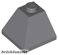 Lego CORNER BRICK 2X2/45° OUTSIDE, Dark grey