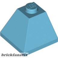 Lego CORNER BRICK 2X2/45° OUTSIDE, Medium azur