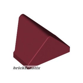   Lego Slope 45 2 x 1 Double / Inverted with Bottom Stud Holder, Dark red
