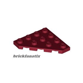 Lego Wedge, Plate 4 x 4 Cut Corner, Dark red