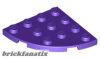 Lego Plate, Round Corner 4 x 4, Dark purple