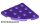 Lego Plate, Round Corner 4 x 4, Dark purple