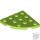 Lego Plate, Round Corner 4 x 4, Lime