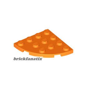 Lego Plate Round Corner 4 x 4, Orange