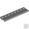 Lego Plate, Modified 2 x 8 with Door Rail, Light bluish gray