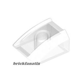 Lego Slope, Curved 2 x 2 Lip, Trans clear