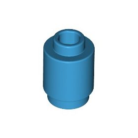 Lego Brick, Round 1 x 1, Dark azure