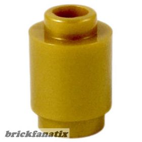 Lego Brick, Round 1 x 1, Pearl gold