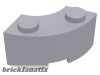 Lego Brick, Round Corner 2 x 2 Macaroni with Stud Notch, Light bluish gray