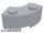 Lego Brick, Round Corner 2 x 2 Macaroni with Stud Notch, Light bluish gray