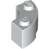 Lego Brick, Round Corner 2 x 2 Macaroni with Stud Notch, White