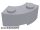 Lego CURVED BRICK 2 KNOBS, Light gray