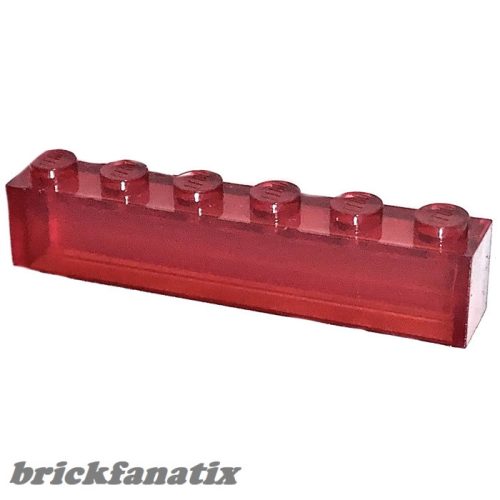 Lego BRICK 1X6, Trans red