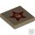 Lego Tile 2 x 2 with Groove with Gold Star with Brick in Center Pattern