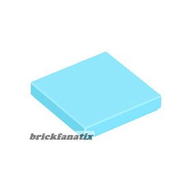 Lego Tile 2 x 2, Medium azur