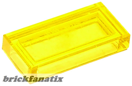 Lego Flat Tile 1X2, Transparent yellow