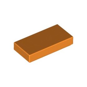 Lego FLAT TILE 1X2, Bright orange