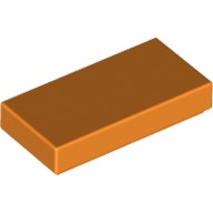 Lego FLAT TILE 1X2, Bright orange