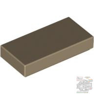 Lego Flat Tile 1X2, Dark tan