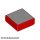 Lego Tile 1 x 1 with Groove with White Square Pattern, Bright red