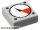 Lego Tile 1 x 1 with White and Red Gauge, Black Thick Needle and Screw Heads Pattern