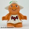 Lego Duplo Figure, Little Forest Friends, Female, White Dress with Red Mushrooms Pattern (Snoozy Meadowsweet)