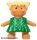 Lego Duplo Figure, Doll, Anna's Baby, Green Polka Dot Dress