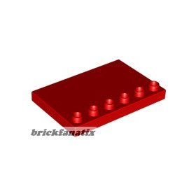 Lego Duplo Tile, Modified 4 x 6 with Studs on Edge, Red