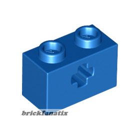 Lego Brick 1x2 With Cross Hole, Blue