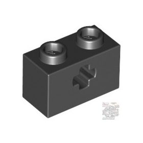 Lego Brick 1x2 With Cross Hole, Black