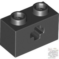 Lego Brick 1x2 With Cross Hole, Black