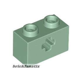 Lego BRICK 1X2 WITH CROSS HOLE, Sand green