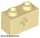 Lego BRICK 1X2 WITH CROSS HOLE, Tan