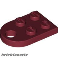 Lego COUPLING PLATE 2X2, Dark red