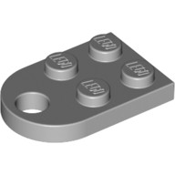 Lego COUPLING PLATE 2X2, Light grey