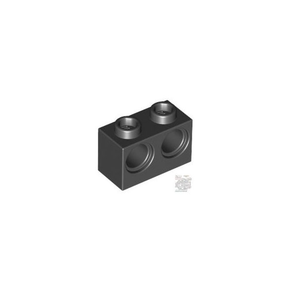 Lego Brick 1X2 M. 2 Holes Ø 4,87, Black