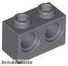 Lego BRICK 1X2 M. 2 HOLES Ø 4,87, Dark grey