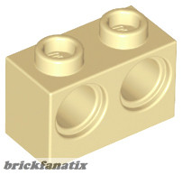 Lego BRICK 1X2 M. 2 HOLES Ø 4,87, Tan